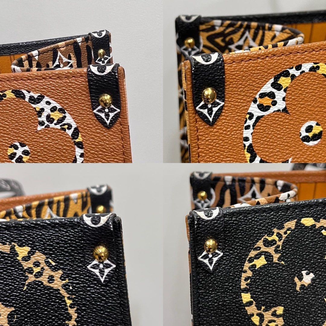 Louis Vuitton OnTheGo Jungle Noir Leopard print Cloth ref.155238 - Joli  Closet