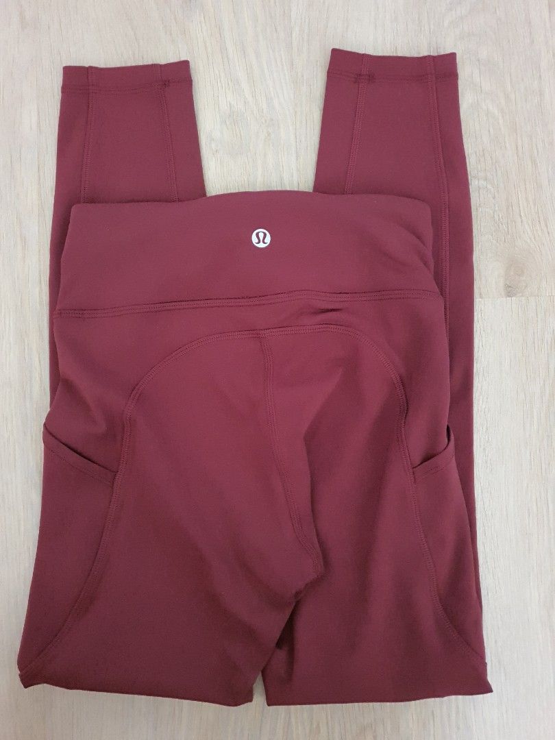 Invigorate Asia Fit Lululemon 24 size S red leggings with pockets, Women's  Fashion, Activewear on Carousell