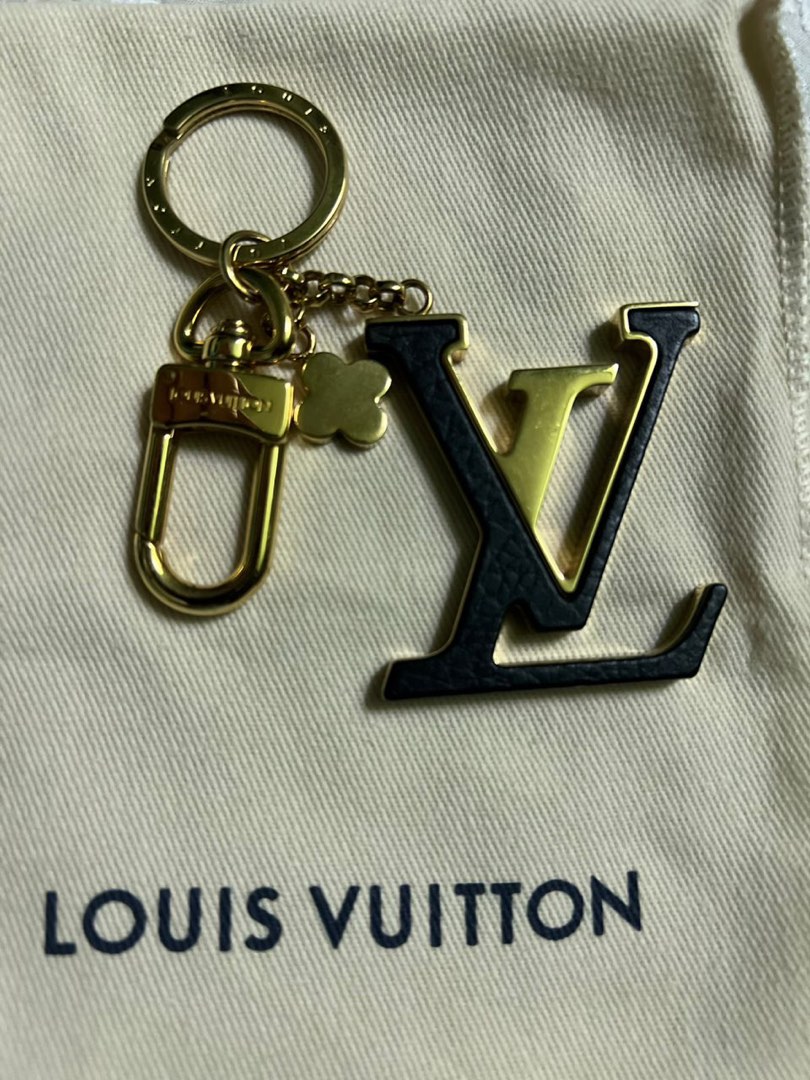 Louis Vuitton Gold & Black Enamel LV Capucines Bag Charm and Key Holde – On  Que Style
