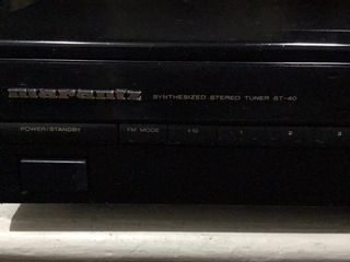 MARANTZ synthesized stereo tuner ST-40 and DENON precision audio component/integrated stereo amplifier
