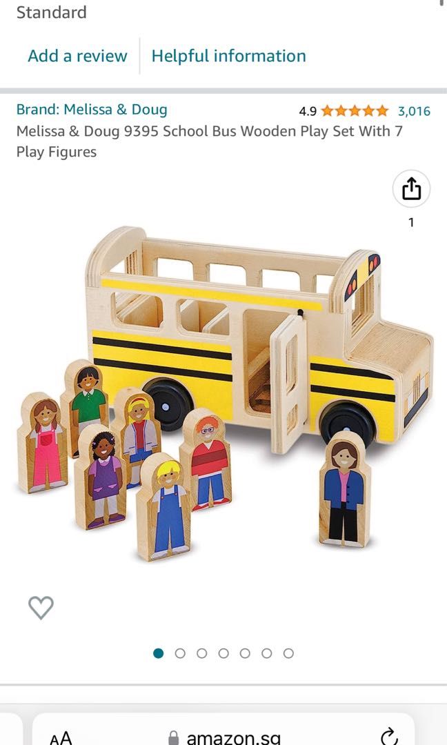 Melissa and doug wooden 2024 bus