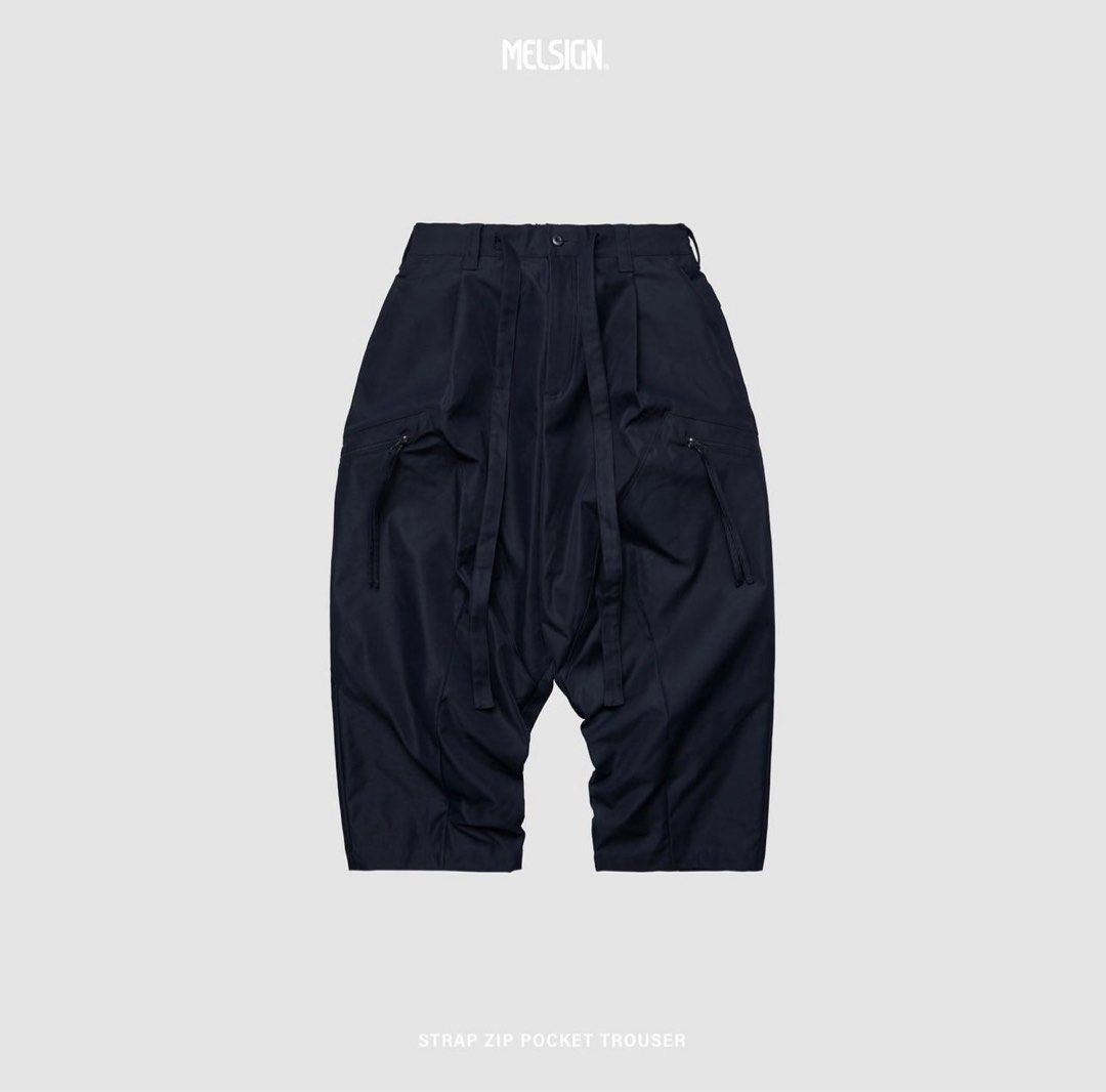 MELSIGN Strap Zip Pocket Trousers-