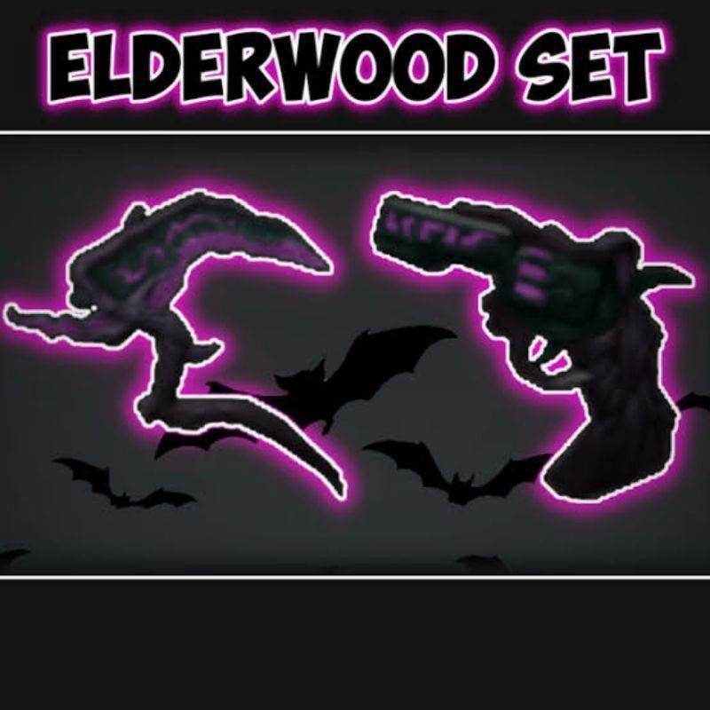 Roblox Murder Mystery 2 MM2 Elderwood Revolver Godly Knifes and Guns