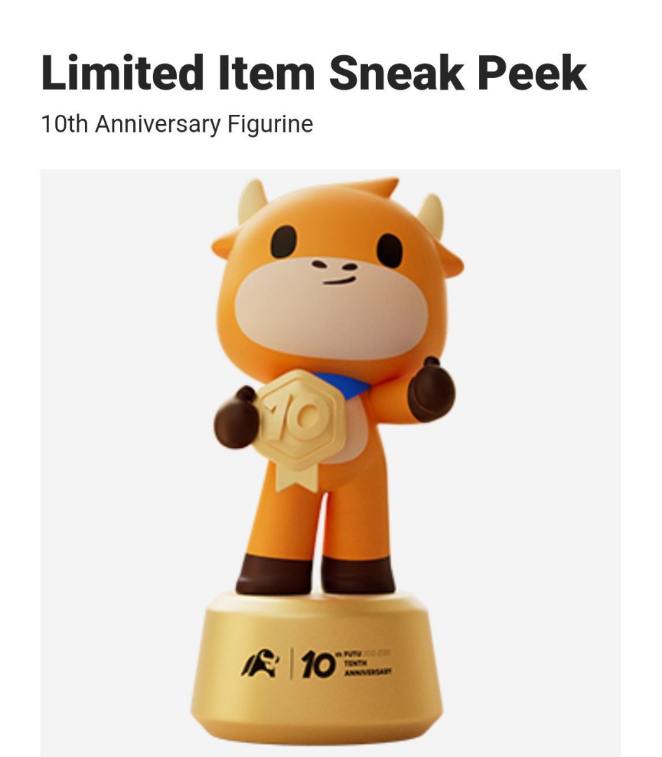 MooMoo FUTU Tenth Anniversary Figurine, Video Gaming, Gaming Accessories,  Interactive Gaming Figures on Carousell