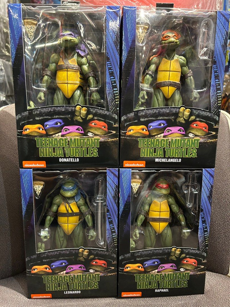 Neca Teenage Mutant Ninja Turtles Set Of 4 Action Figure, Hobbies