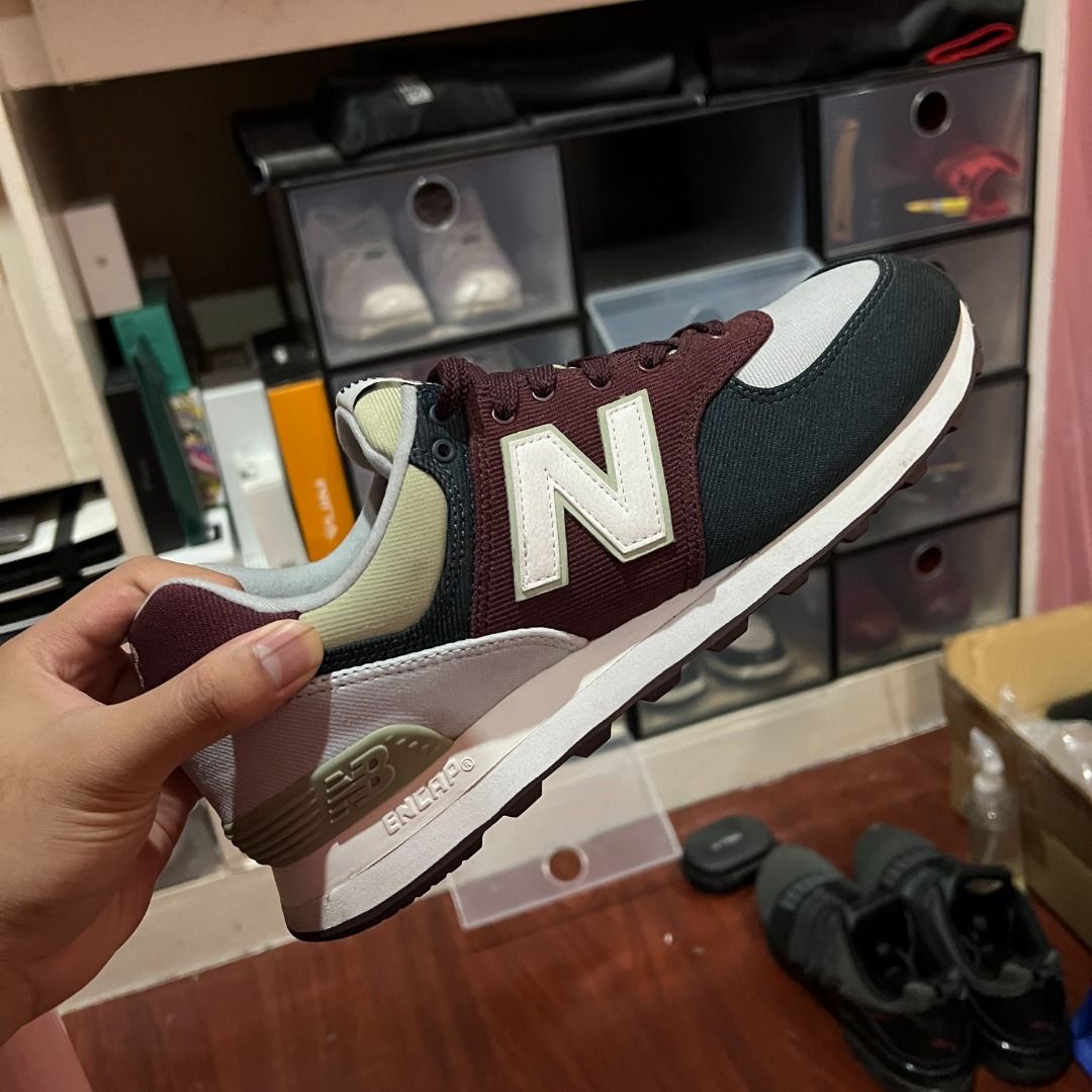 New balance 574 sales burgundy with light cyclone