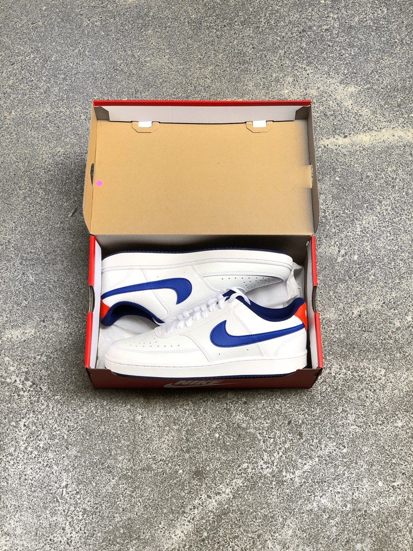 mens nike court vision low white