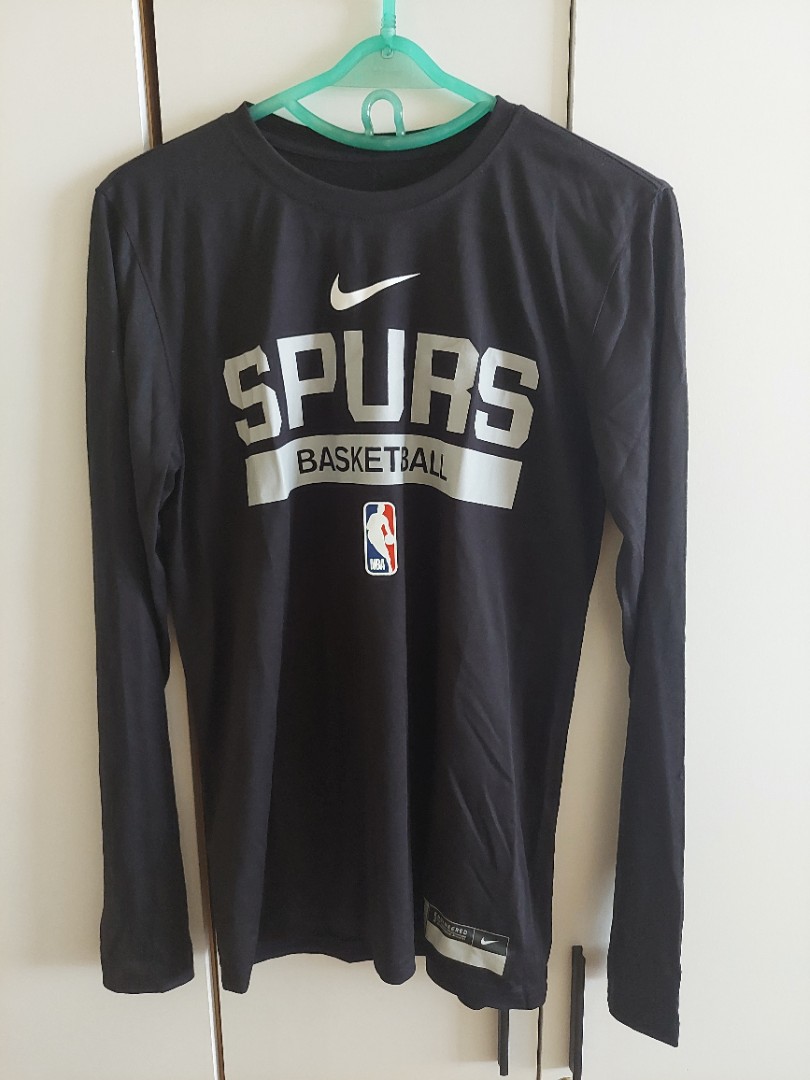 Nike Men's San Antonio Spurs NBA Dri-Fit Practice Long Sleev T-Shirt