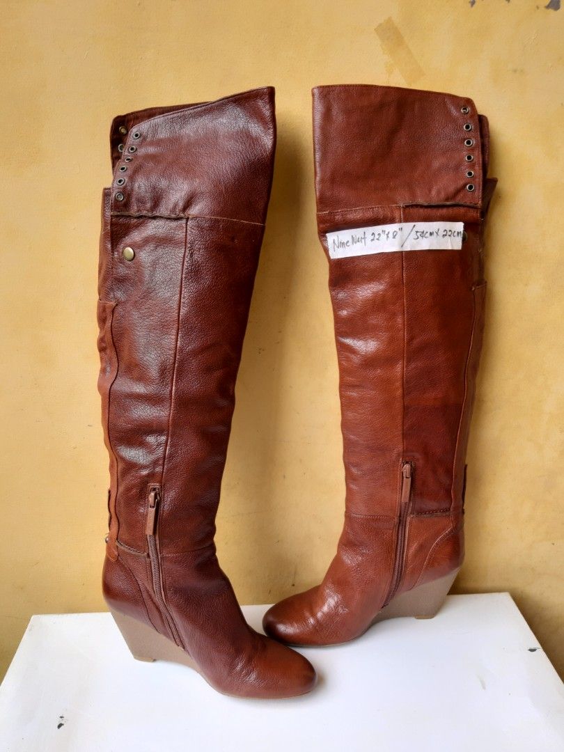 Nine west wedge boots sale