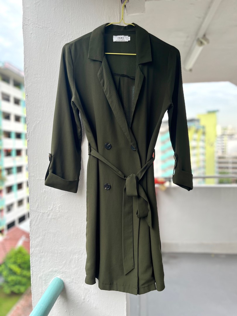 Olive Green Shirt Dress