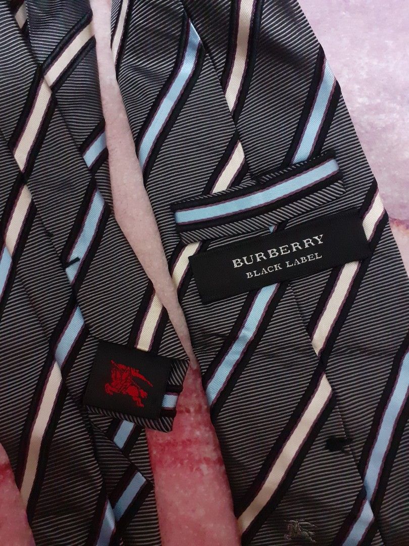 Burberry Black Label Men s Tie Made In Japan 100 Silk Chess