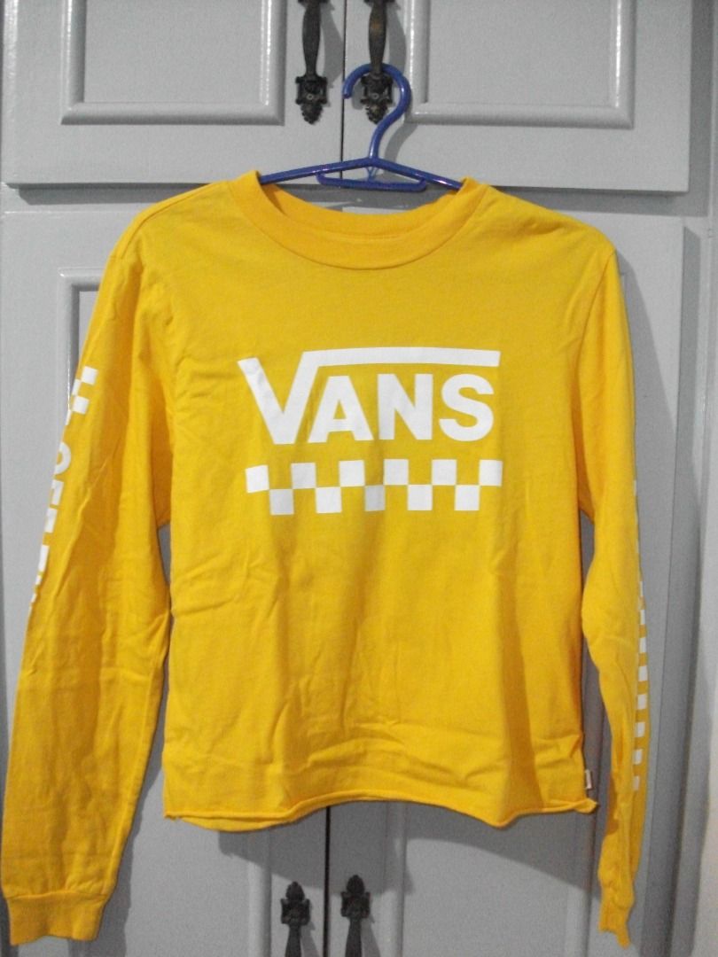 Vans yellow crop sale top