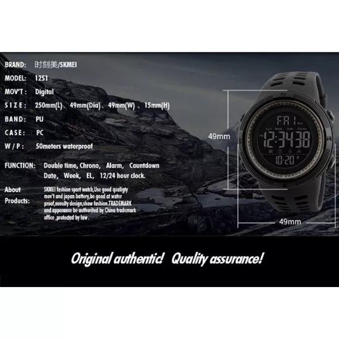 Skmei model 1251 best sale manual