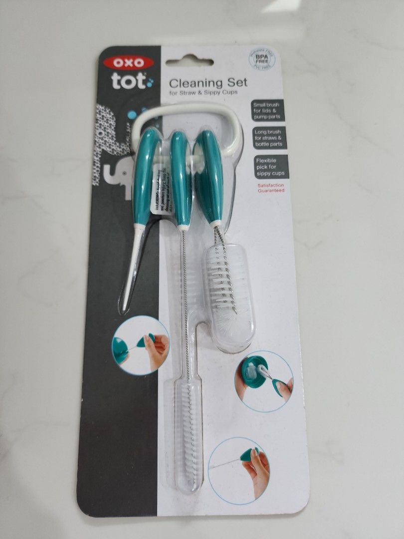 OXO Tot Cleaning Set for Straw & Sippy Cup, Navy