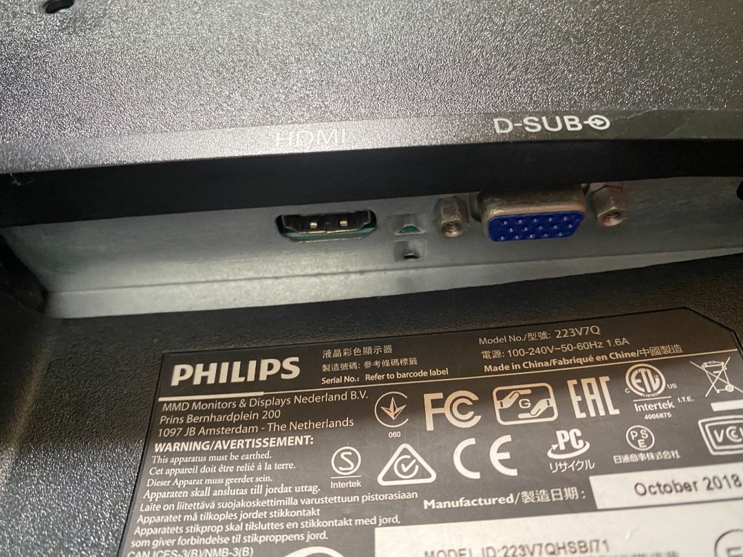 Philips 223V7Q 22" Gaming LED Monitor IPS Frameless, Computers & Tech ...