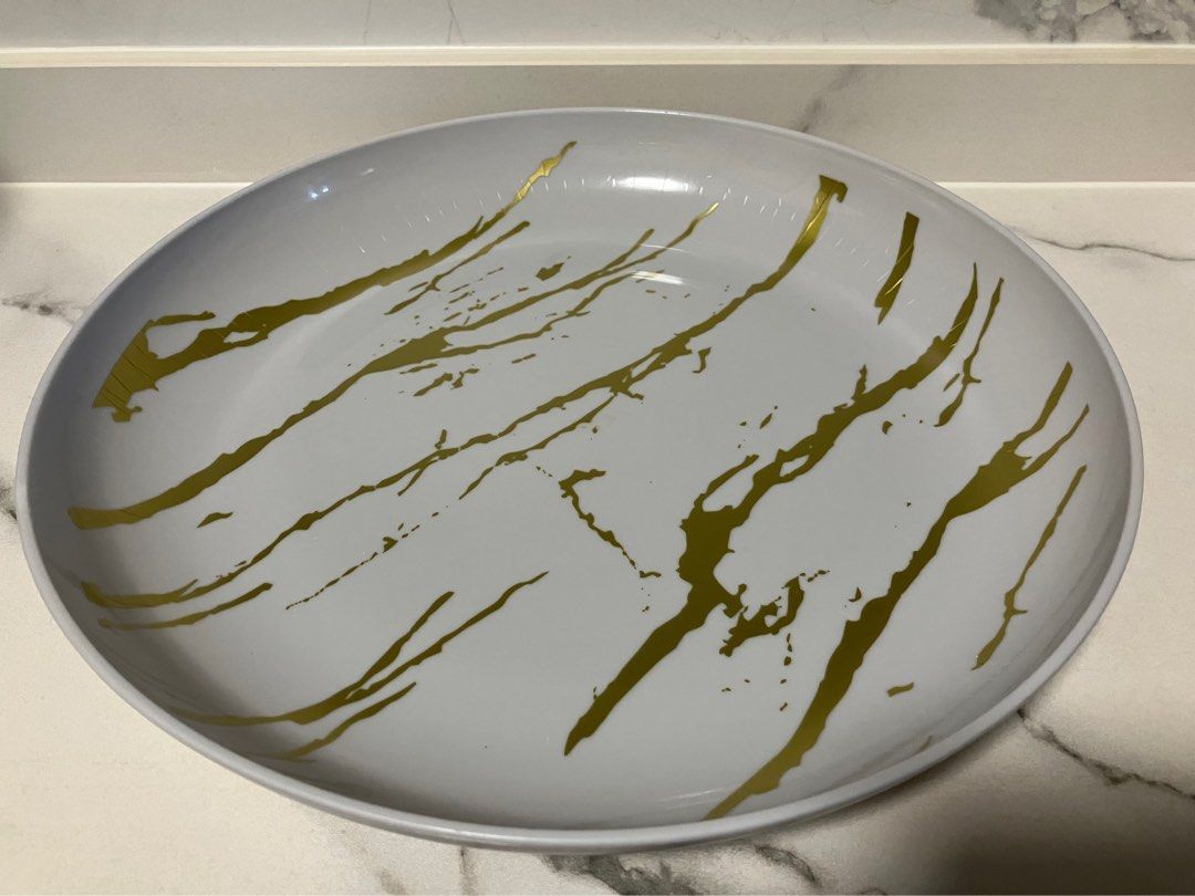 Marble plastic plates best sale