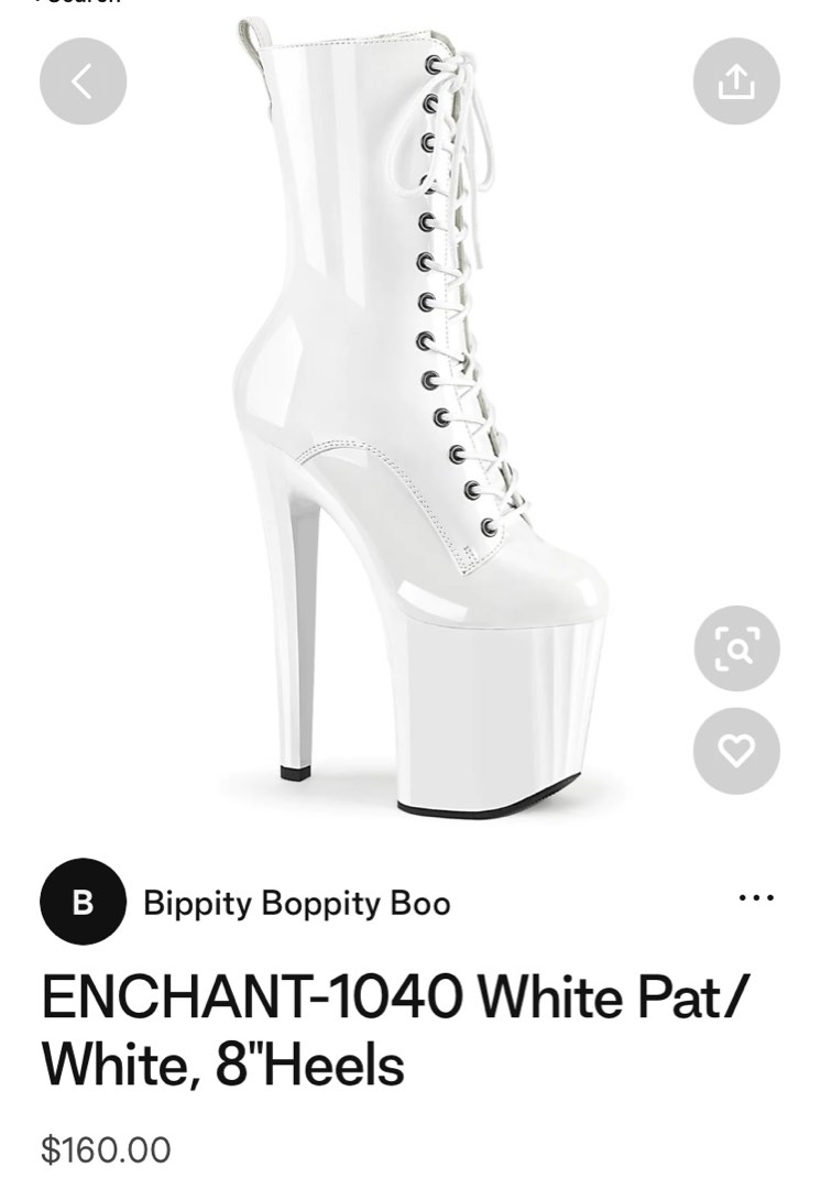 Pleaser Enchant 1040 White Patent Women s Fashion Footwear