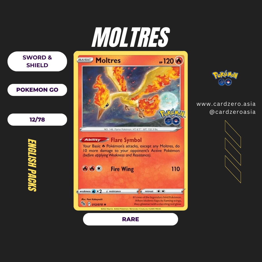 Pokemon Go - Moltres (Holofoil), Hobbies & Toys, Toys & Games on Carousell