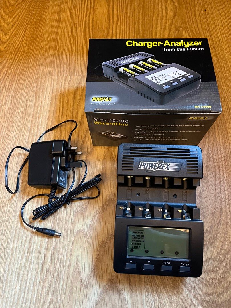 Powerex MH-C9000 battery charger 電池分析充電器, 家庭電器, 轉插器