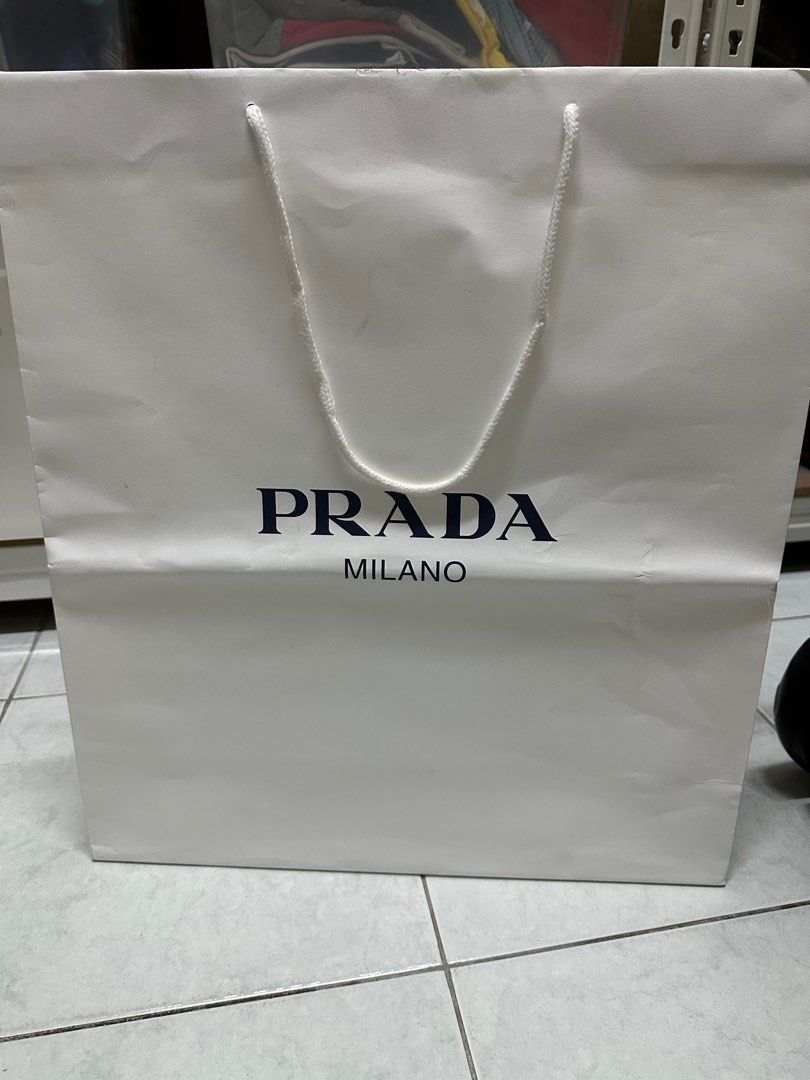 Prada Paper bag, Luxury, Accessories on Carousell