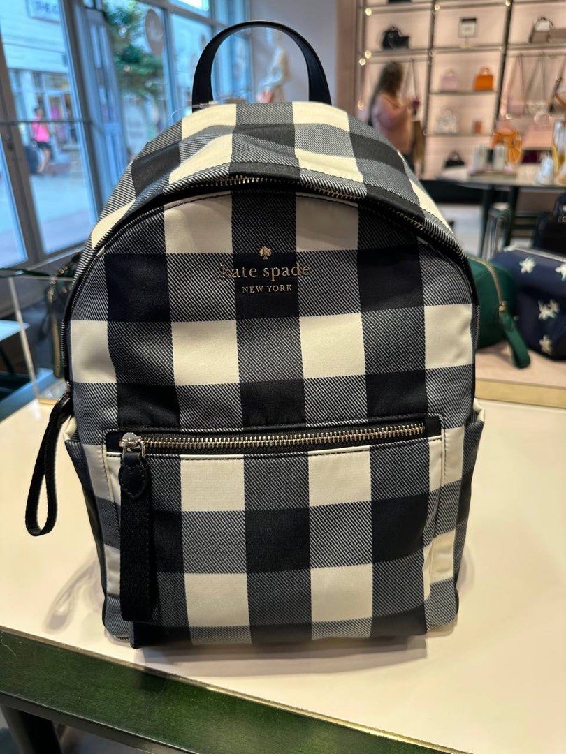kate spade New York Black & White Gingham Mini Backpack - gently used, gorgeous! New Kate Spade Chelsea Gingham Mini Backpack Nylon Pink  main image 4