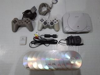 Ps1 slim ps one with 10 burn game discs