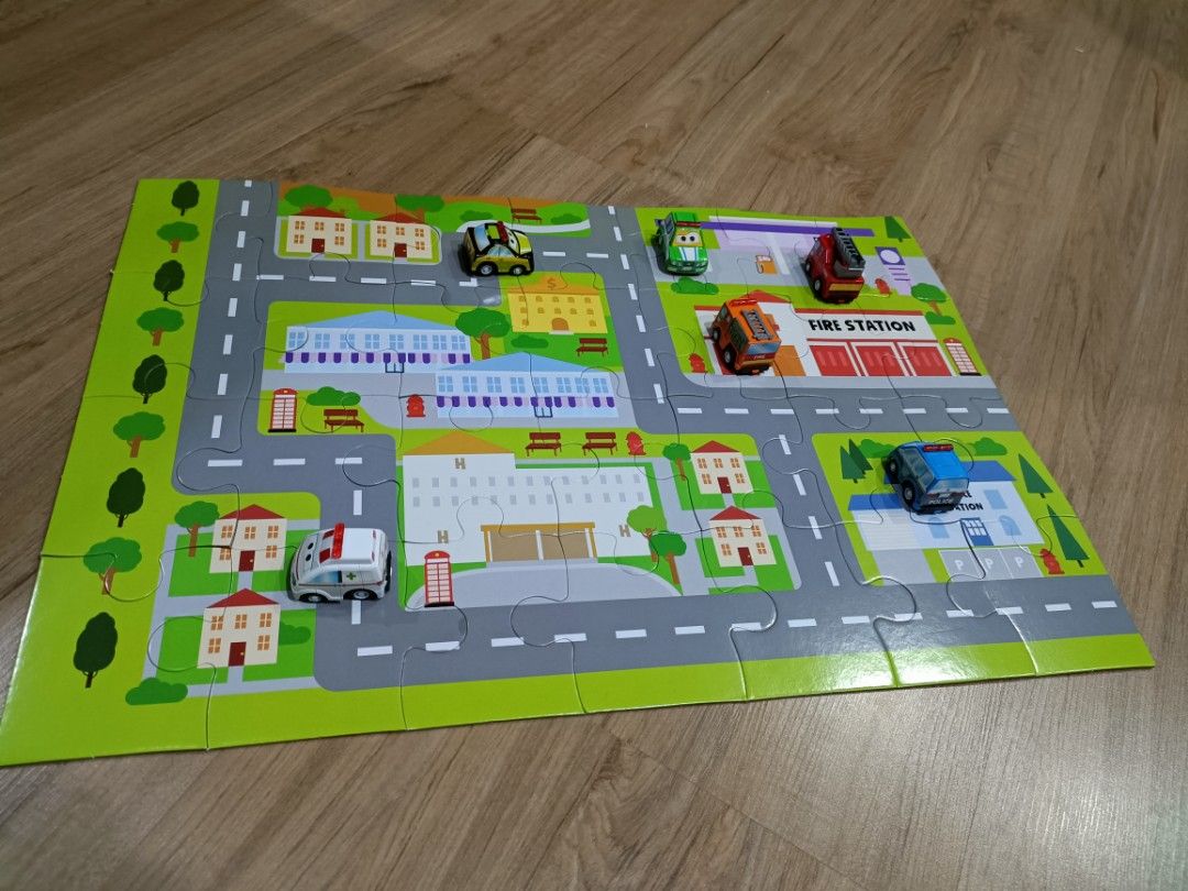 Toys Pull Back and Go Emergency Vehicles Activity Set, Hobbies & Toys, Toys & Games on Carousell