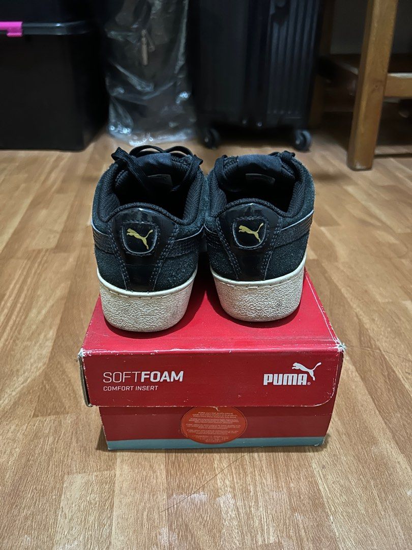 Puma Black Platform Sneakers, Fashion, Footwear, Sneakers on