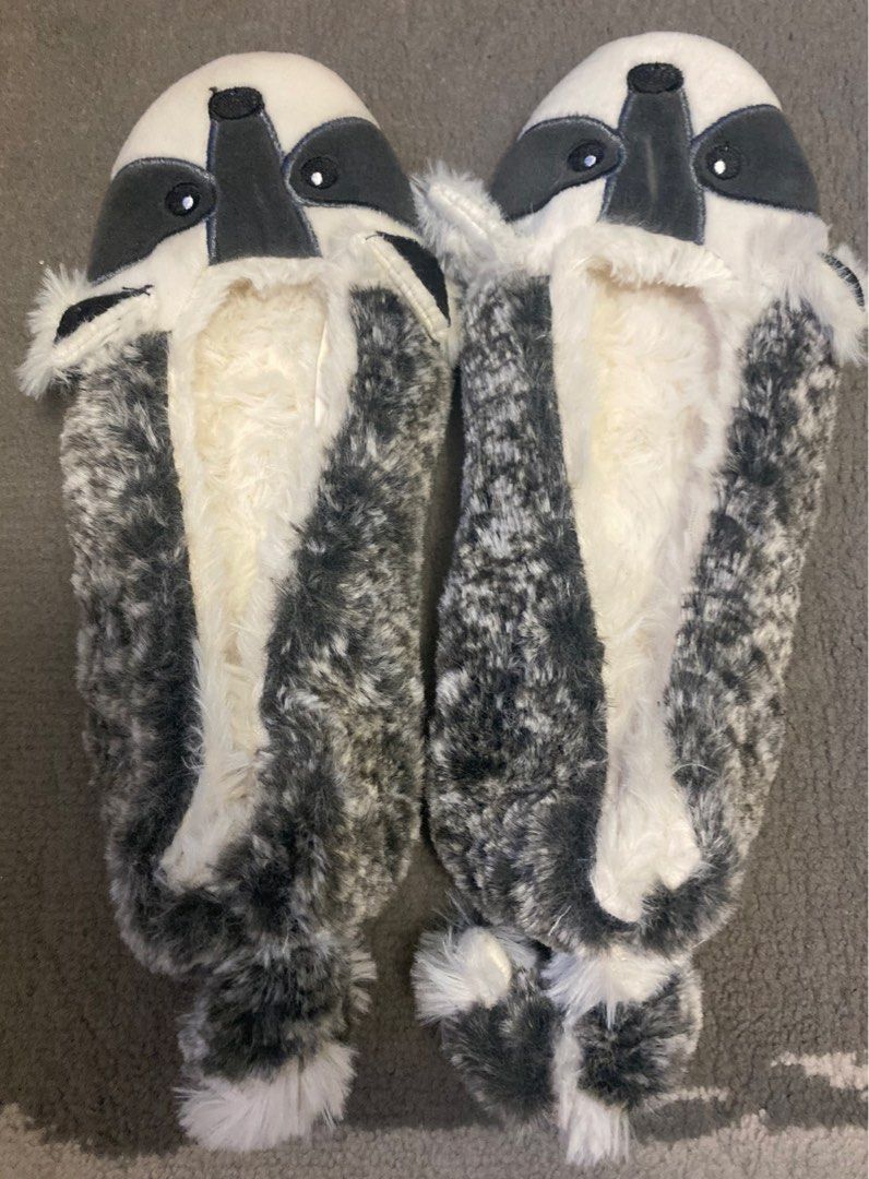 Racoon slippers cheap