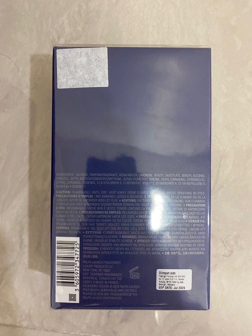 RALPH LAUREN DEEP BLUE PARFUM 200ML AND BAG Beauty Personal