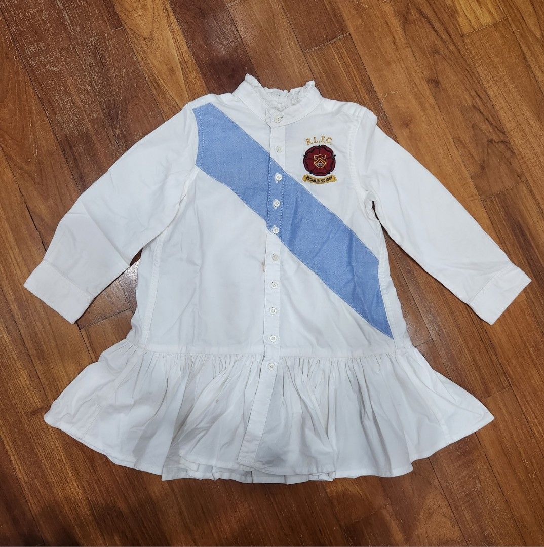 Ralph lauren girls white sales dress