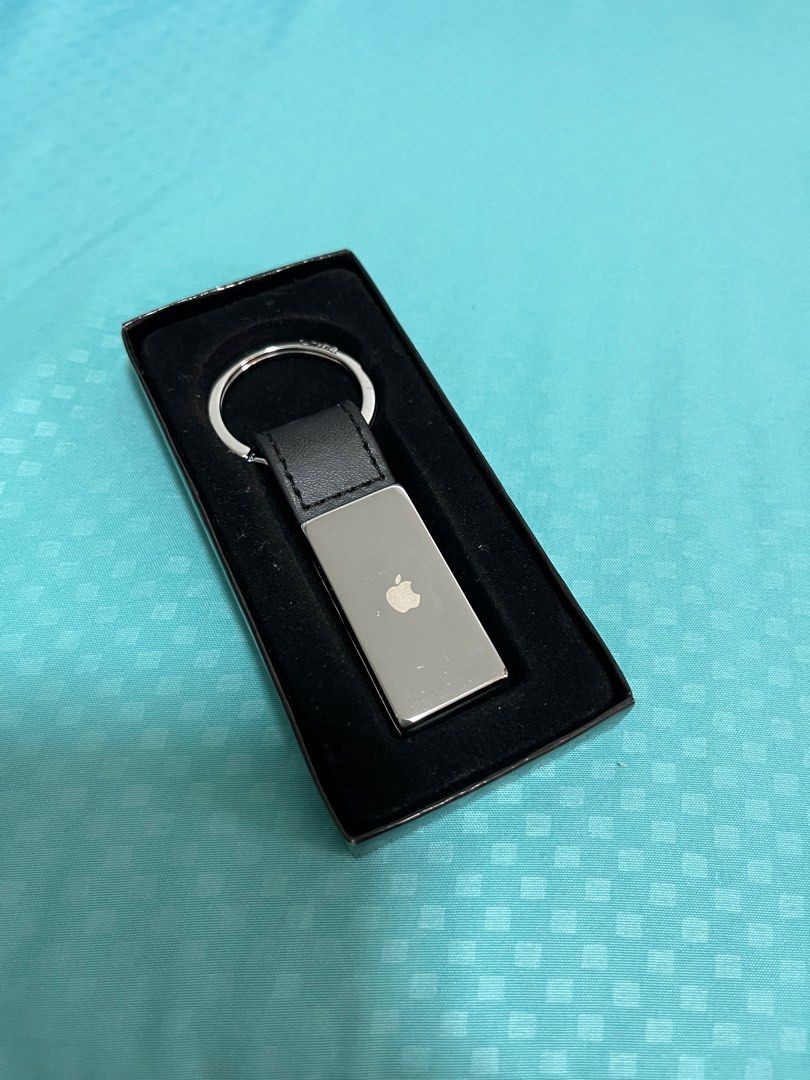 Rare metal Apple logo keychain for collectors or Apple fans