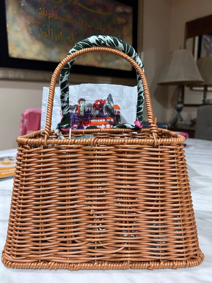 Rattan bag with handle online