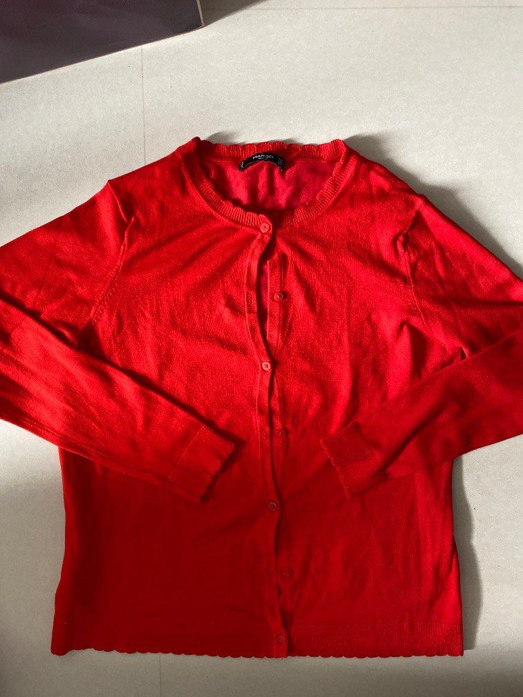 Red cardigan 2025 sweater