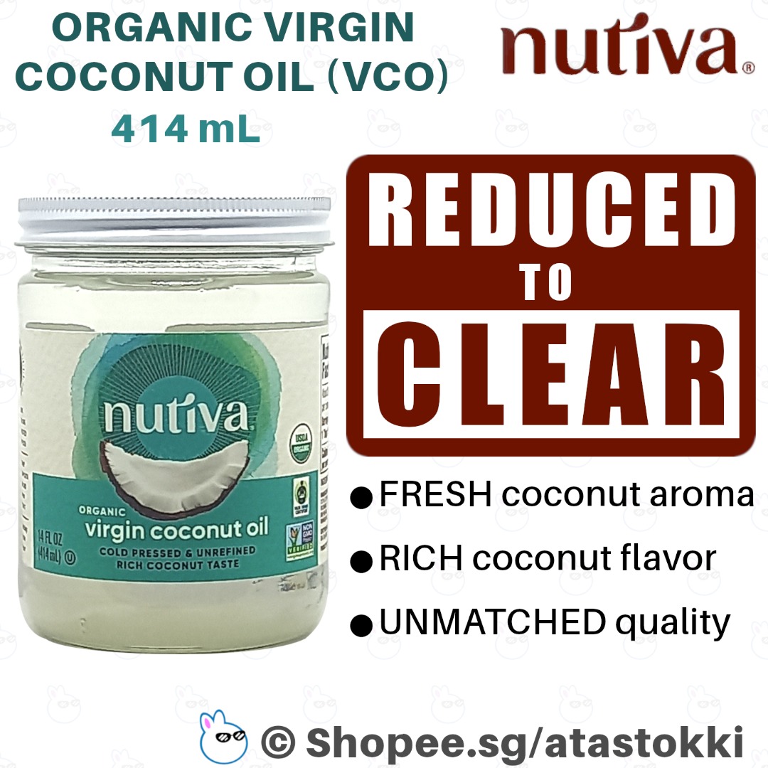 [REDUCED TO CLEAR] Nutiva, Organic Virgin Coconut Oil, 14 fl oz (414 ml