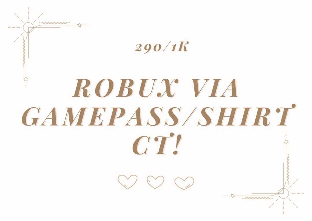 Buy Robux via Gamepass/Shirt Metho in ROBLOX Items - Offer #2319164600