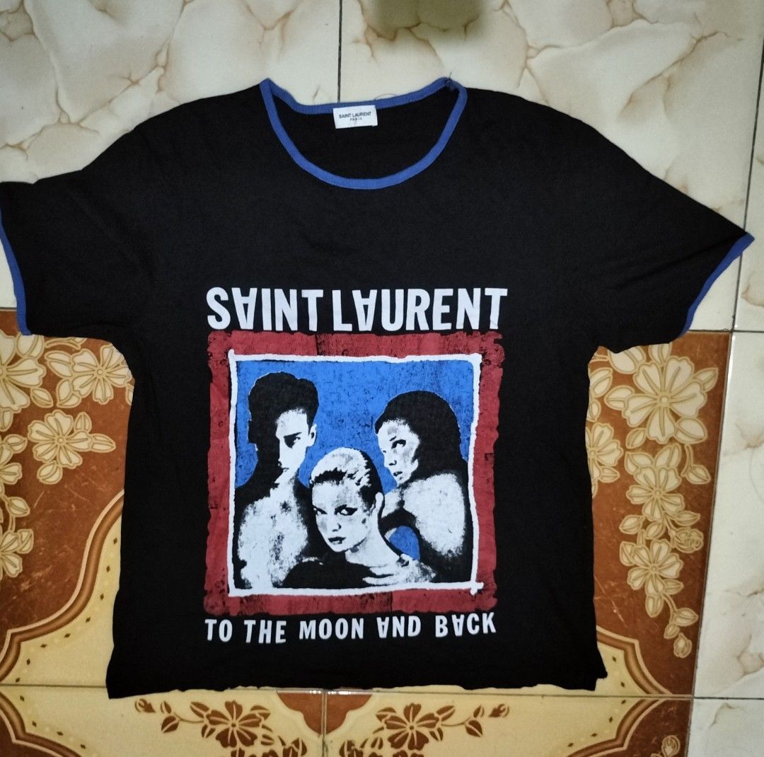 Saint laurent to the moon and back tee on sale