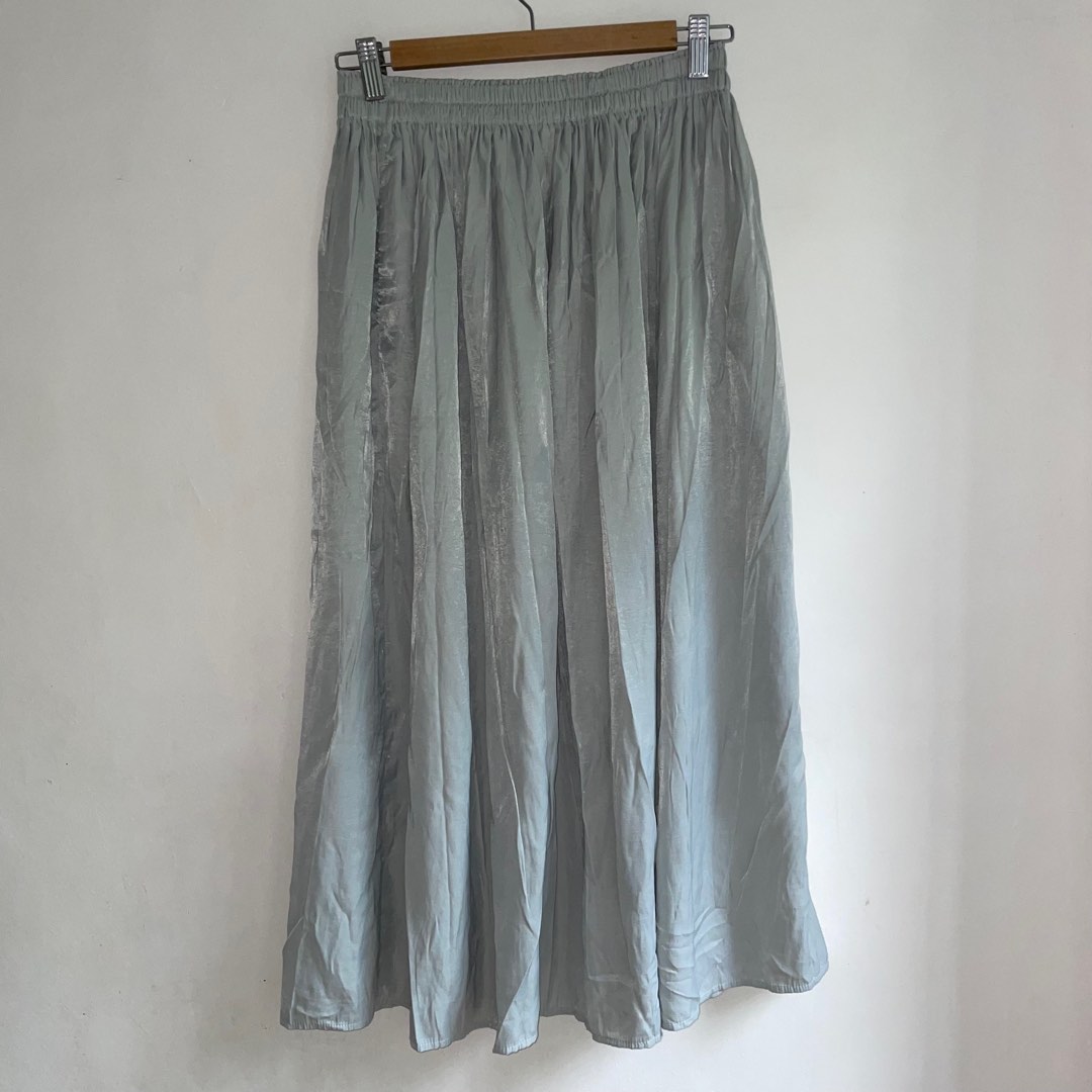 Collagen Satin Gathered Skirt main image 0
