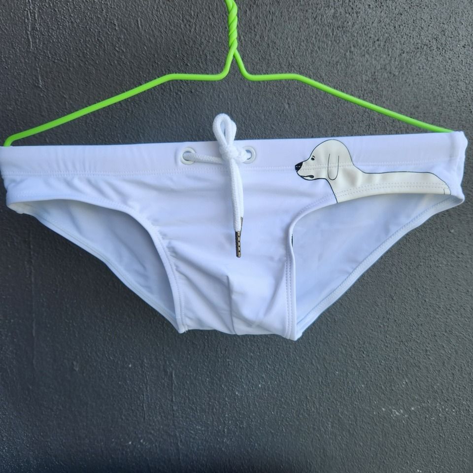 Seobean Men White Nylon Swim Briefs Men s Fashion Bottoms Swim