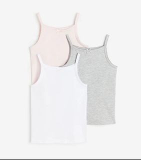 (NEW) Singlet Set isi 3 kaos dalam tanktop anak bayi perempuan H&M mothercare
