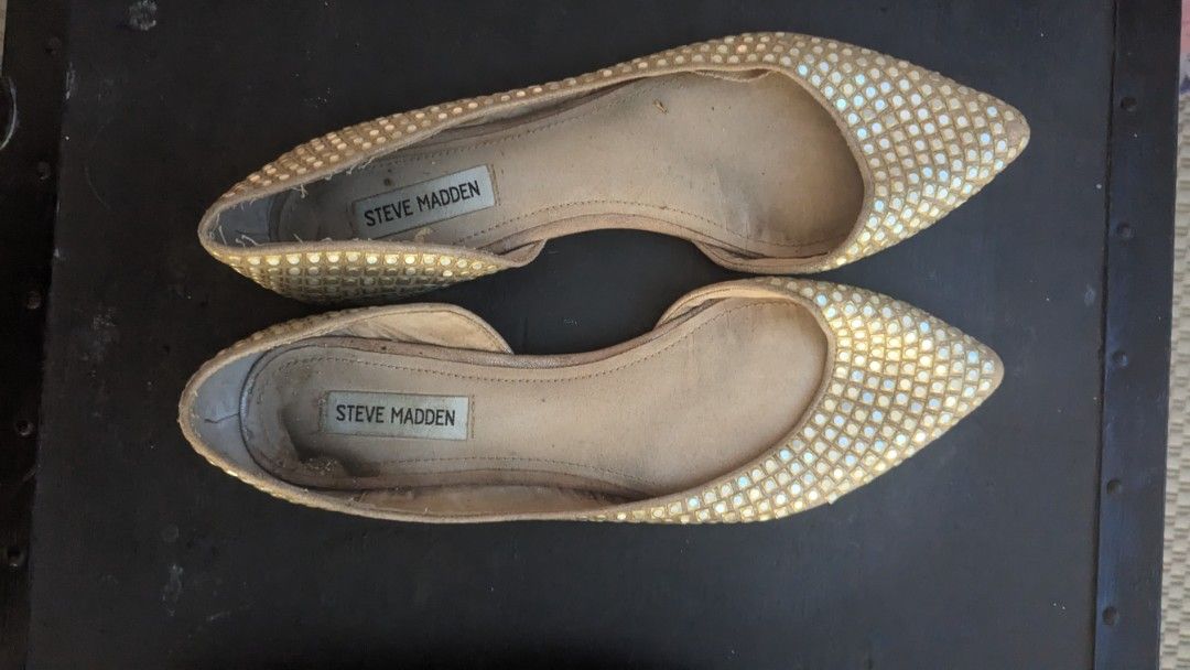 Steve madden gold flats 2025