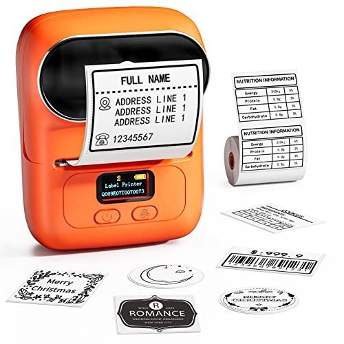 Phomemo M110 Bluetooth Label Maker, Portable Barcode Printer A