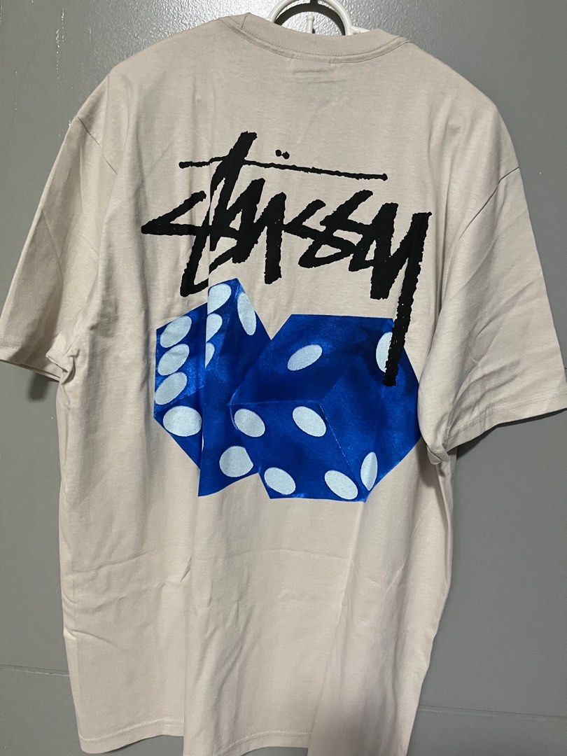 Stussy ss23 Diced out tee smoke L, Men's Fashion, Tops & Sets