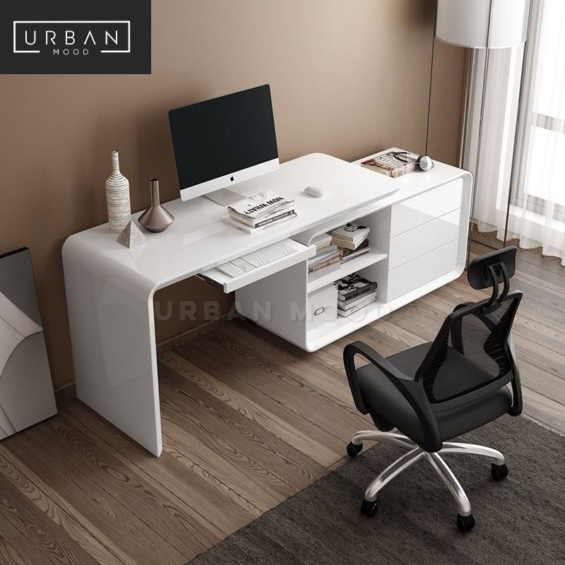 THAMES Modern Study Table & Drawers, Furniture & Home Living, Furniture ...