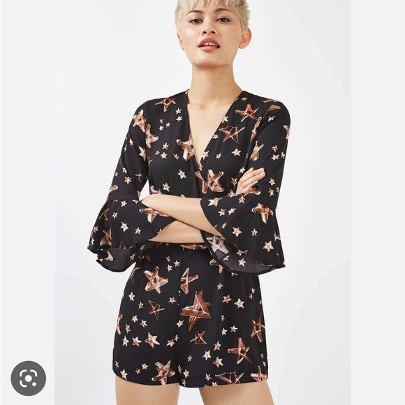Topshop star online wrap dress