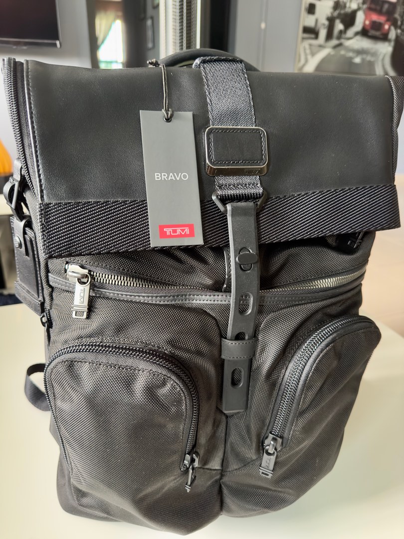 Tumi london roll sales top backpack leather