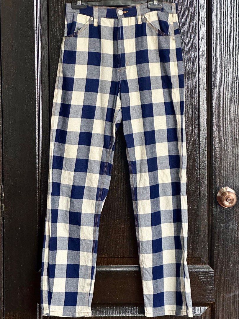 UNIQLO x JW Anderson SS20 checkered work pants Women s Fashion