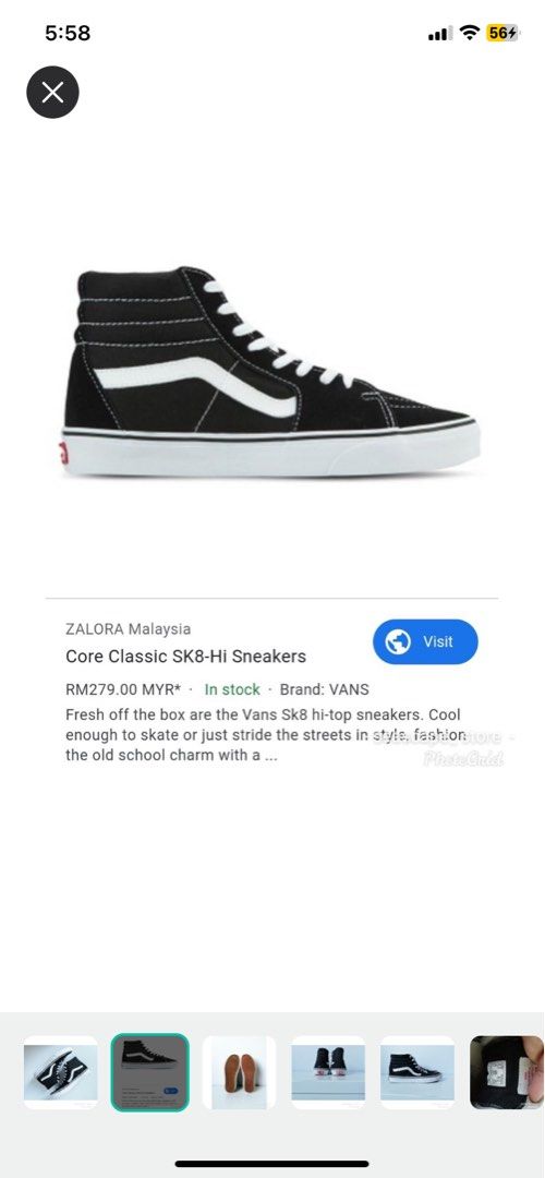Vans deals shoes zalora