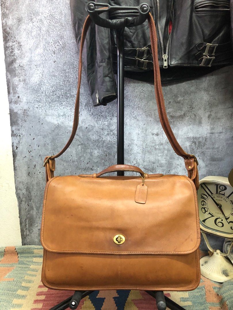 Vintage coach sales leather briefcase