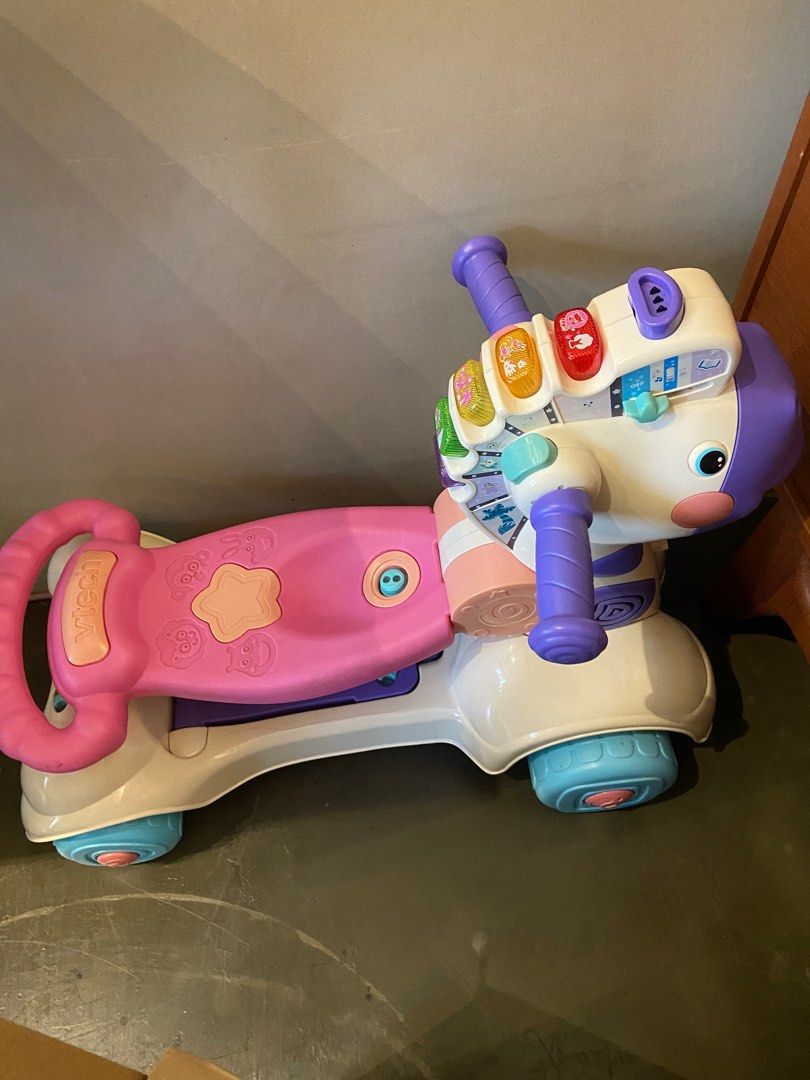 Vtech 3 in 1 zebra scooter shop pink